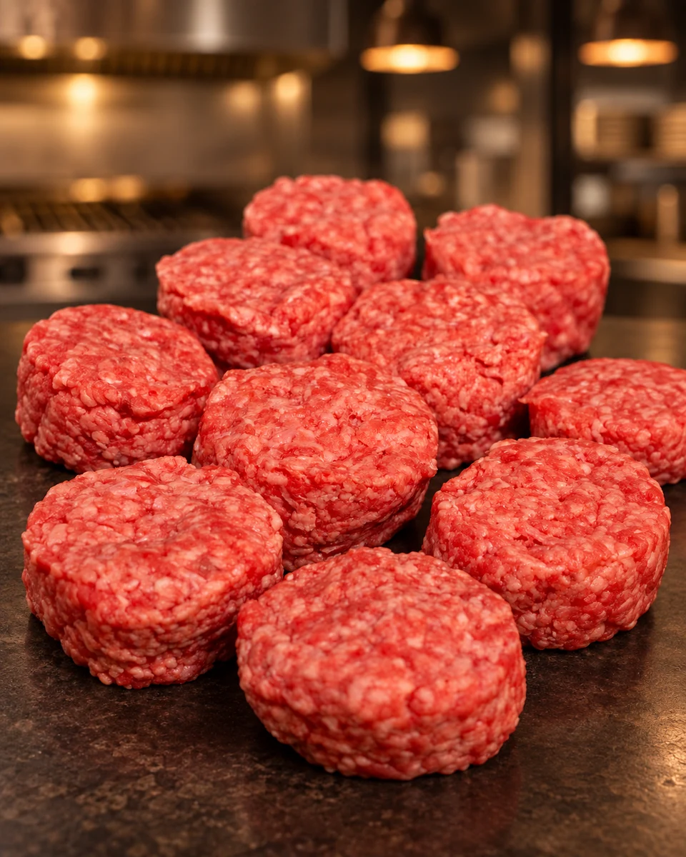 Smash Burger: apresentação do produto antes do preparo