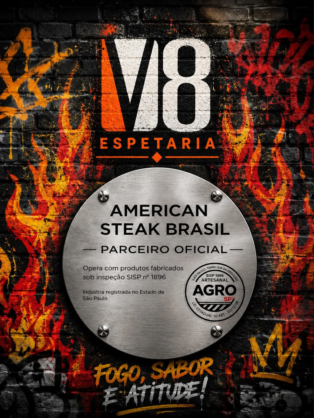 Mural de parceiro V8 Espetaria